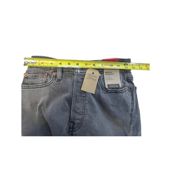 Levi’s Wedgie Straight Jeans Gray Jeans Button Fly OX Short W25 L28 - Picture 6 of 7